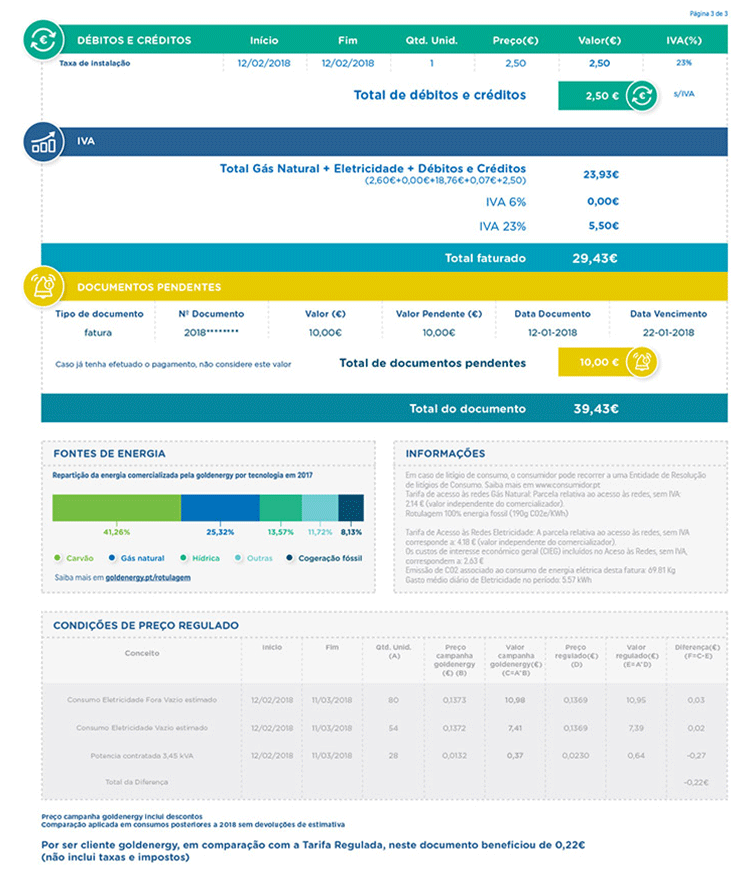 Primeira Página do Certificado Energético