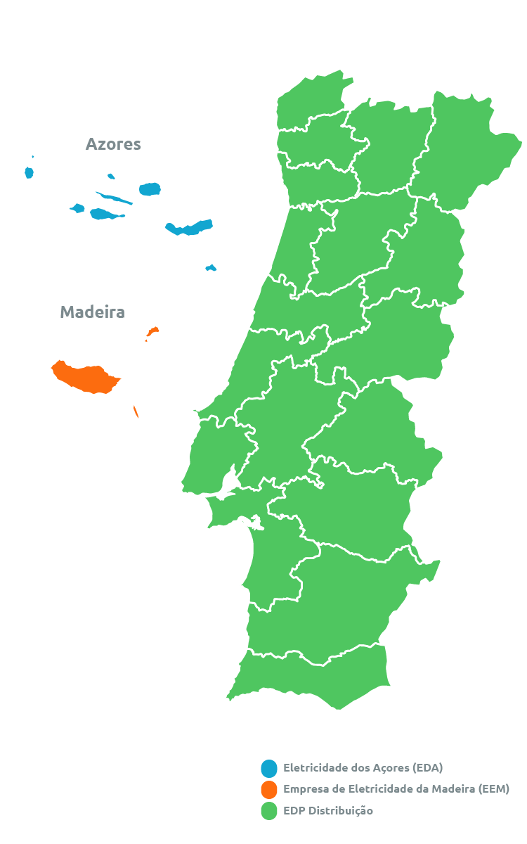 mapa distribuidoras luz españa