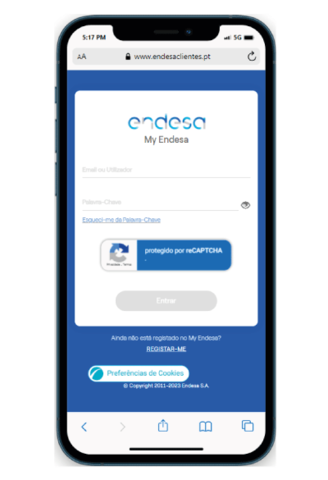 Área de cliente Endesa Imagem ilustrativa da Área de cliente Endesa
